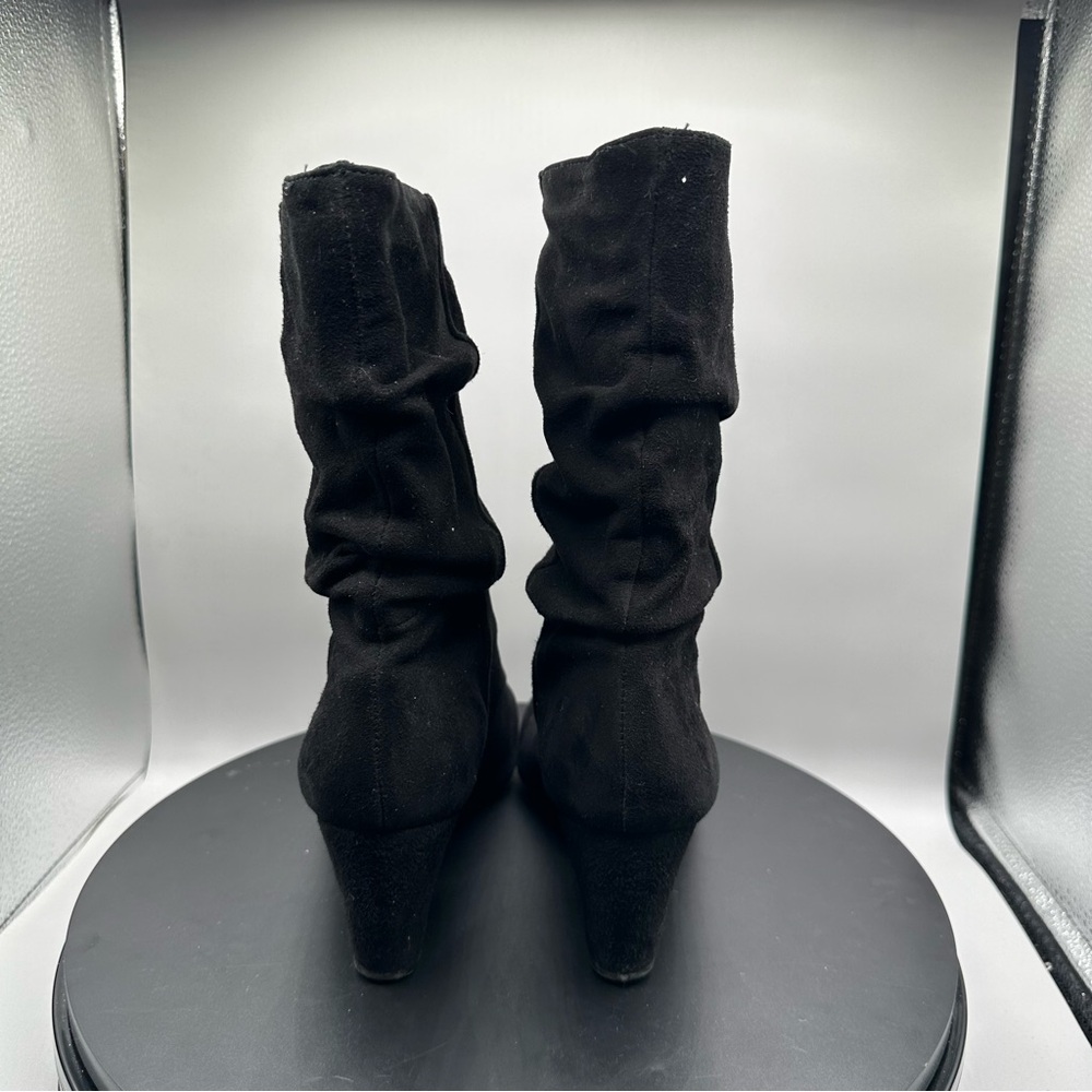 Botkier Skylar Slouched Bootie Pointed Toe Faux Suede Women 7.5 Black - Picture 5 of 9
